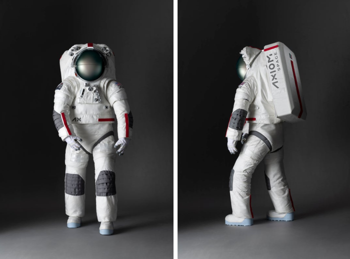 Weitere Ansichten den neuen Raumanzugs für den Mond (credits: Axiom Space, Prada).